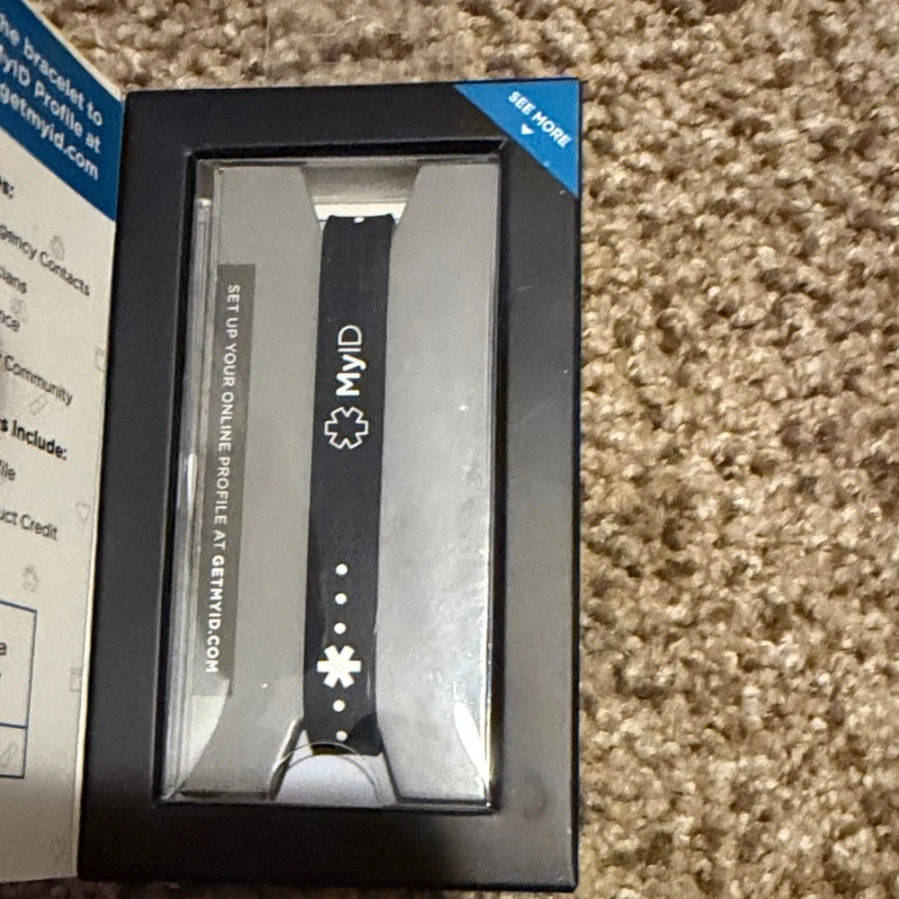 NIB Sport Medical ID MD Bracelet Black